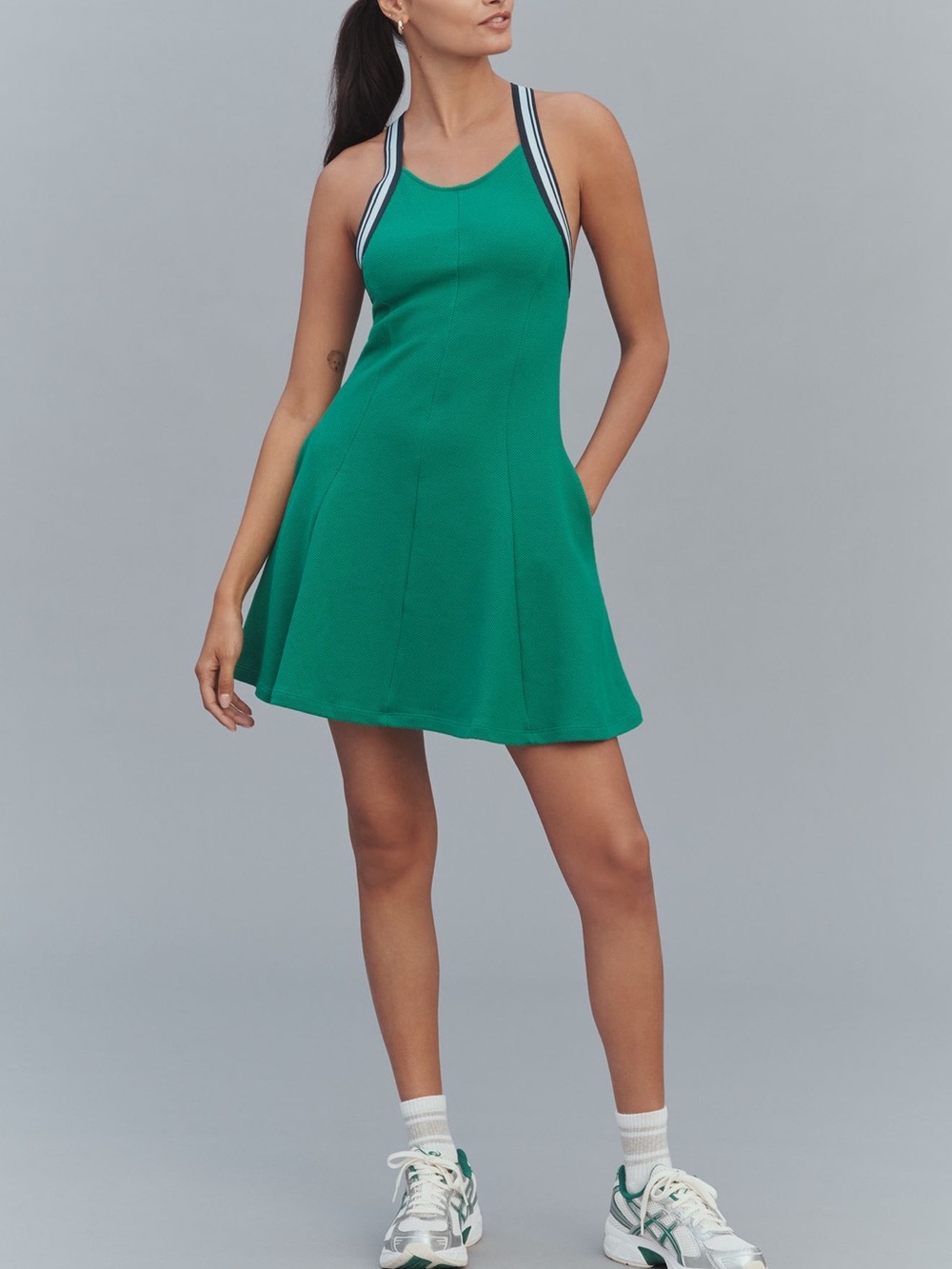 *Anthropologie Daily Practice Crisscross-Back Swing Mini Dress - Picture 1 of 4